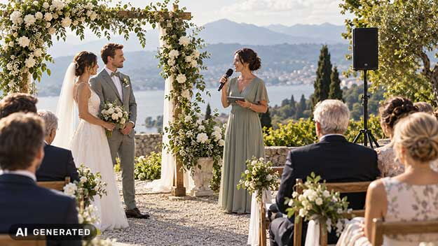 Klarer Klang bei der Gartenhochzeit